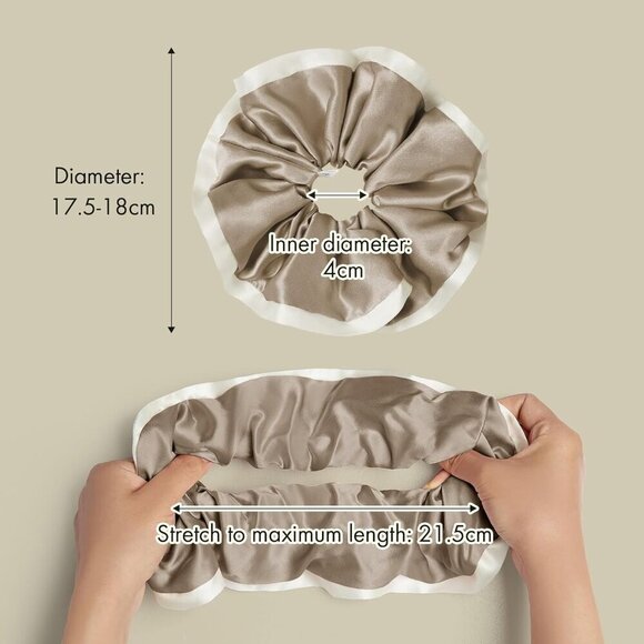 Silk Hair Scrunchie Large Breathable Frill Tie for Women Hair Loss Prevention main image 6